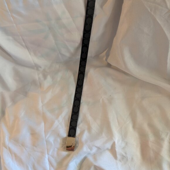 Men;s Coach Heritage Signature Reversible Belt Black - Picture 5 of 5